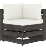 VidaXL 5-delige Loungeset met kussens grijs geïmpregneerd hout