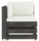 VidaXL 5-delige Loungeset met kussens grijs geïmpregneerd hout