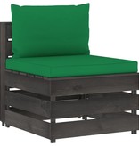 VidaXL 5-delige Loungeset met kussens grijs geïmpregneerd hout