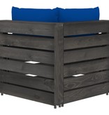 VidaXL Tuinbank 2-zits met kussens grijs geïmpregneerd hout