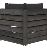 VidaXL Tuinbank 2-zits met kussens grijs geïmpregneerd hout