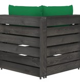 VidaXL Tuinbank 2-zits met kussens grijs geïmpregneerd hout