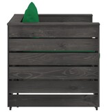 VidaXL 2-delige Loungeset met kussens grijs geïmpregneerd hout