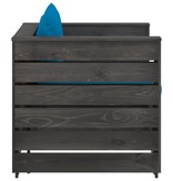 VidaXL 2-delige Loungeset met kussens grijs geïmpregneerd hout