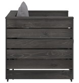 VidaXL 2-delige Loungeset met kussens grijs geïmpregneerd hout