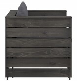 VidaXL 2-delige Loungeset met kussens grijs geïmpregneerd hout