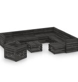 VidaXL 12-delige Loungeset grijs geïmpregneerd grenenhout