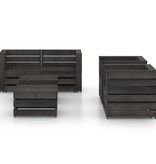 VidaXL 6-delige Loungeset grijs geïmpregneerd grenenhout