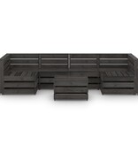VidaXL 7-delige Loungeset grijs geïmpregneerd grenenhout