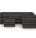 VidaXL 6-delige Loungeset grijs geïmpregneerd grenenhout