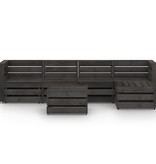 VidaXL 6-delige Loungeset grijs geïmpregneerd grenenhout