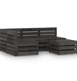VidaXL 5-delige Loungeset grijs geïmpregneerd grenenhout