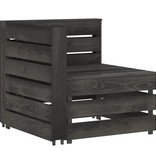 VidaXL 5-delige Loungeset grijs geïmpregneerd grenenhout