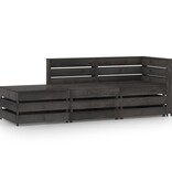 VidaXL 3-delige Loungeset grijs geïmpregneerd grenenhout