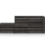 VidaXL 3-delige Loungeset grijs geïmpregneerd grenenhout