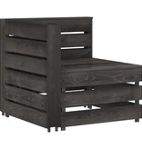 VidaXL 3-delige Loungeset grijs geïmpregneerd grenenhout