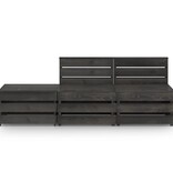 VidaXL 3-delige Loungeset grijs geïmpregneerd grenenhout