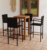 VidaXL 5-delige Tuinbarset bruin