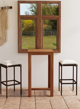 VidaXL 3-delige Tuinbarset met kussens bruin