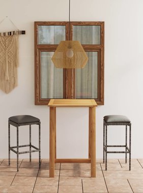 VidaXL 3-delige Tuinbarset met kussens grijs