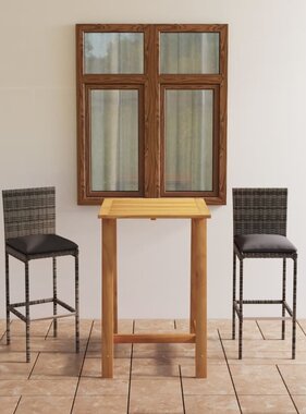 VidaXL 3-delige Tuinbarset met kussens grijs