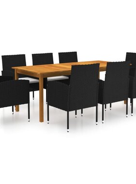 VidaXL 9-delige Tuinset zwart