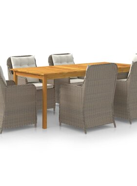 VidaXL 7-delige Tuinset bruin