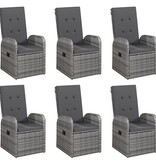 VidaXL 7-delige Tuinset grijs