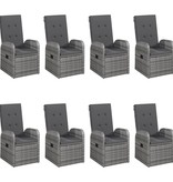 VidaXL 9-delige Tuinset grijs