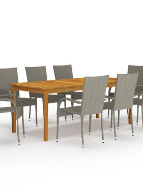 VidaXL 9-delige Tuinset grijs