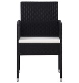 VidaXL 7-delige Tuinset zwart