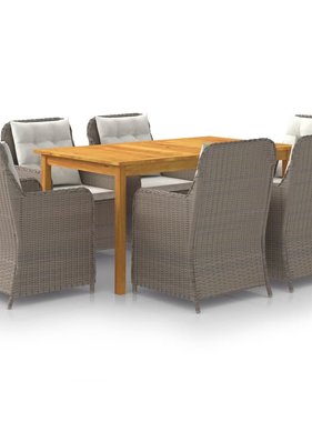 VidaXL 7-delige Tuinset bruin