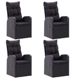 VidaXL 5-delige Tuinset zwart