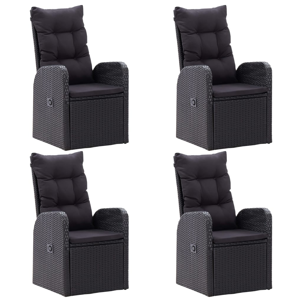 VidaXL 5-delige Tuinset zwart