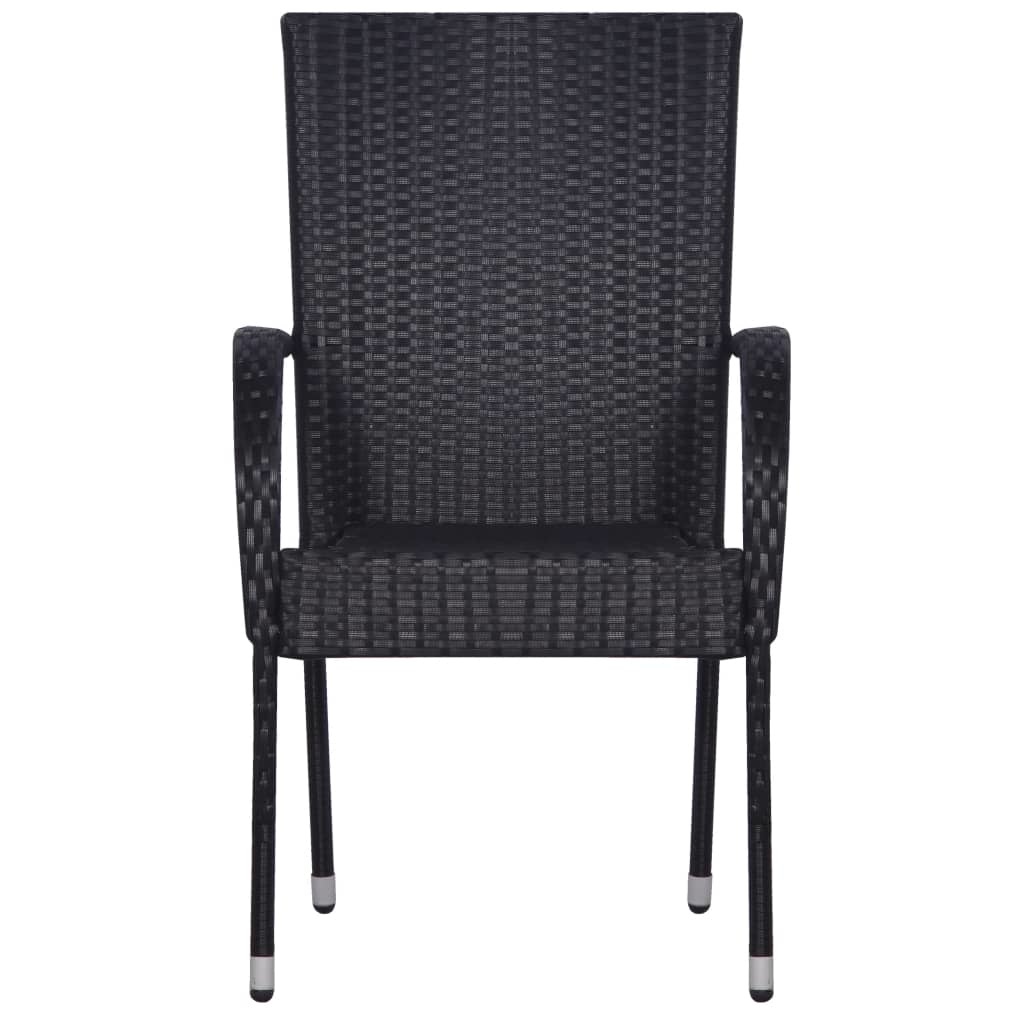 VidaXL 5-delige Tuinset zwart