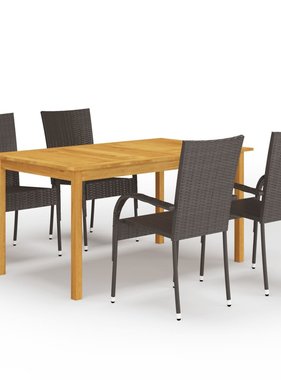VidaXL 5-delige Tuinset bruin