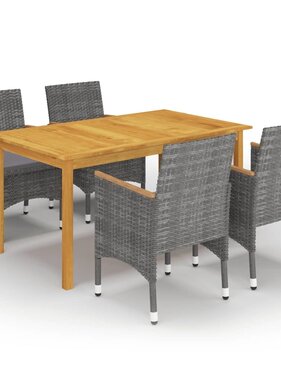 VidaXL 5-delige Tuinset grijs