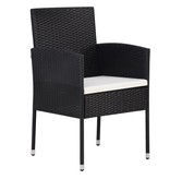 VidaXL 3-delige Tuinset zwart