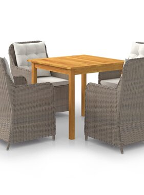 VidaXL 5-delige Tuinset bruin