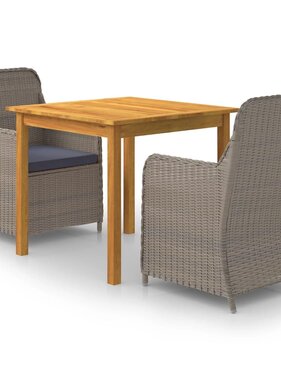 VidaXL 3-delige Tuinset bruin