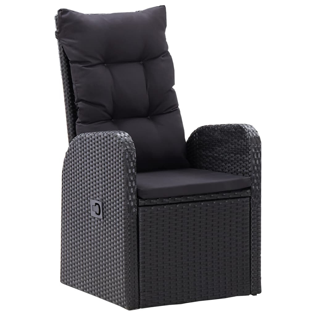VidaXL 5-delige Tuinset zwart