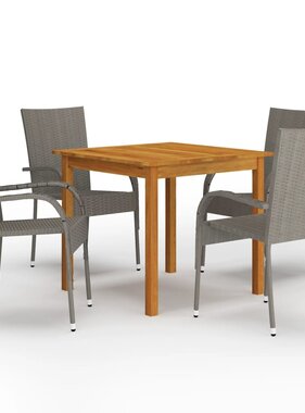 VidaXL 5-delige Tuinset grijs