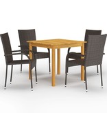 VidaXL 5-delige Tuinset bruin
