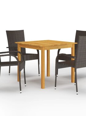 VidaXL 5-delige Tuinset bruin