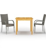 VidaXL 3-delige Tuinset grijs
