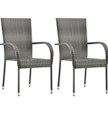 VidaXL 3-delige Tuinset grijs