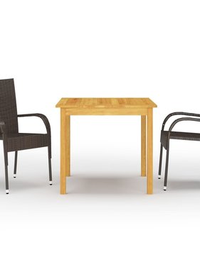 VidaXL 3-delige Tuinset bruin