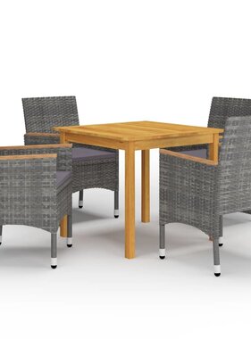 VidaXL 5-delige Tuinset grijs