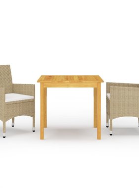 VidaXL 3-delige Tuinset beige