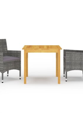 VidaXL 3-delige Tuinset grijs